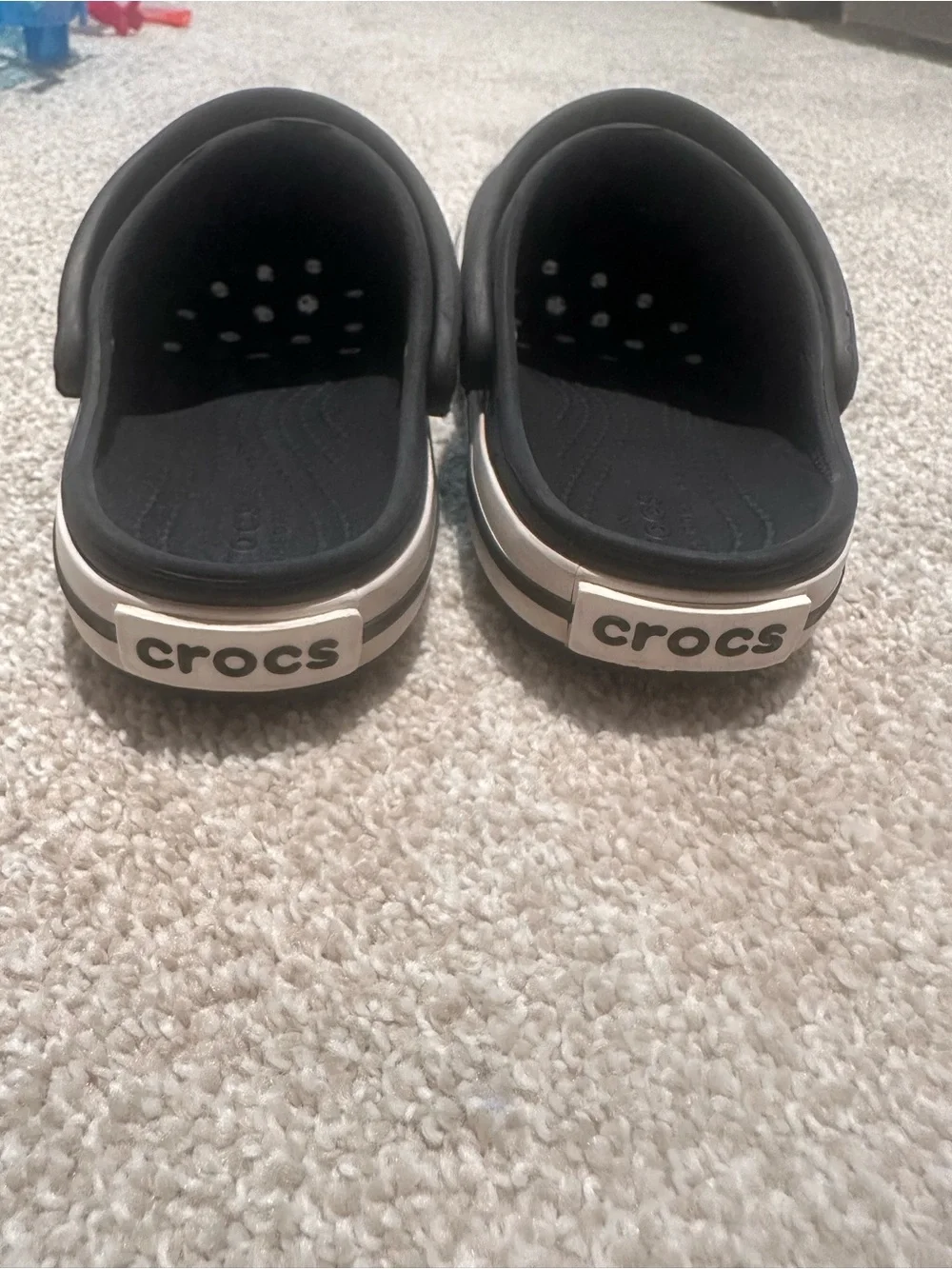 CROCS Kids C12-Black Clog with White Trim